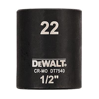 DeWalt Accessoires Impact dop 22mm 1/2" (Kort - 38mm) - DT7540-QZ
