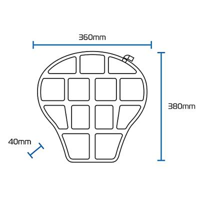 OXFORD zitkussen air seat cushion 38 x 36 x 4cm black