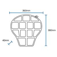OXFORD zitkussen air seat cushion 38 x 36 x 4cm black - thumbnail