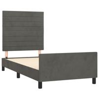 Bedframe zonder matras 100x200 cm fluweel donkergrijs - thumbnail