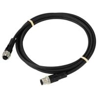 TRU COMPONENTS TC-12833104 Sensor/actuator verlengkabel M12 Aantal polen (sensoren): 3 Stekker (recht) op koppeling (recht) 2 m 1 stuk(s) - thumbnail