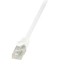 LogiLink CP2021U RJ45 Netwerkkabel, patchkabel CAT 6 U/UTP 0.50 m Wit Snagless 1 stuk(s) - thumbnail