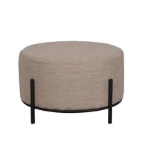 LABEL51 Hocker 'Troy' Bouclé, 57cm, kleur Naturel - thumbnail