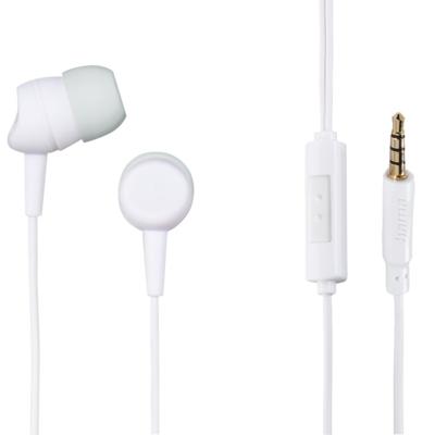 Hama Kooky Hi-FI in-ear hoofdtelefoon, bekabeld, stereo, lichtgrijs, wit, ruisonderdrukking van de microfoon