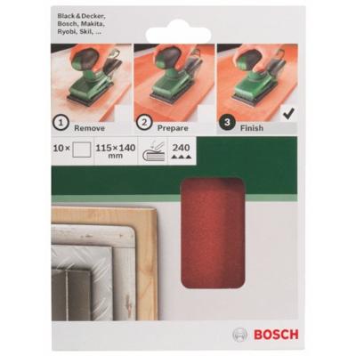 Bosch Accessories 2609256B18 Oscillerend schuurpapierset Ongeperforeerd Korrelgrootte (num) 60, 120, 180 (l x b) 140 mm x 115 mm 1 set(s)