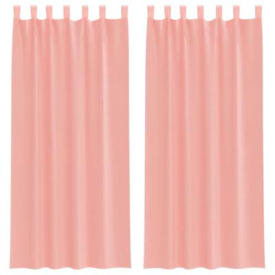 Gordijnen voile met roedezakken 2 st roze