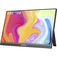 Arzopa LCD-monitor Energielabel: A (A - G) 40.6 cm (16 inch) 2560 x 1440 Pixel 16:10 25 ms HDMI, USB-C, USB-A host IPS LCD - thumbnail