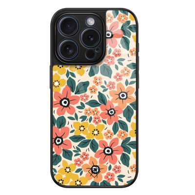 iPhone 15 Pro glazen hardcase - Blossom