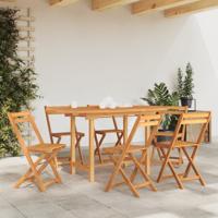 Tuintafel verlengbaar 110-160x80x75 cm massief teakhout - thumbnail