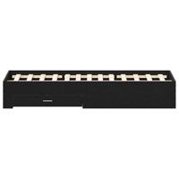 Bedframe met lades Zwart eiken 160 x 200 cm Bewerkt hout - thumbnail