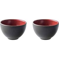 Palmer Schaal Lava 10 cm 30 cl Bruin Rood Stoneware 2 stuks - thumbnail
