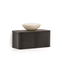 Kave Home Badkamermeubel 'Mailen' Essenhout, 90cm, kleur Bruin (excl. waskom) - thumbnail