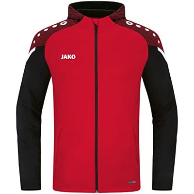 JAKO 6822 Jas Met Kap Performance - Rood/Zwart - XXL