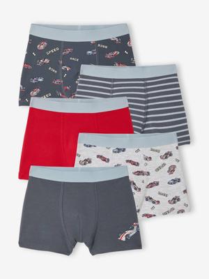 Set van 5 boxershorts auto F1 antraciet