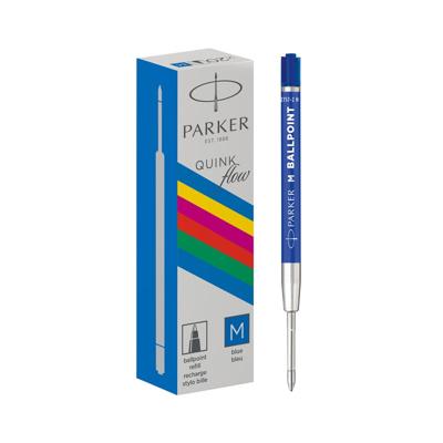 Parker ECO balpen navulling, medium, blauw, 20 stuks