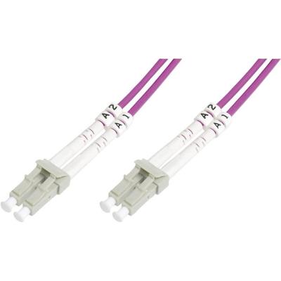 Digitus DK-2533-02-4 Glasvezel Optische vezel Aansluitkabel 2.00 m Violet [1x LC-stekker - 1x LC-stekker] 50/125 µ Multimode OM4