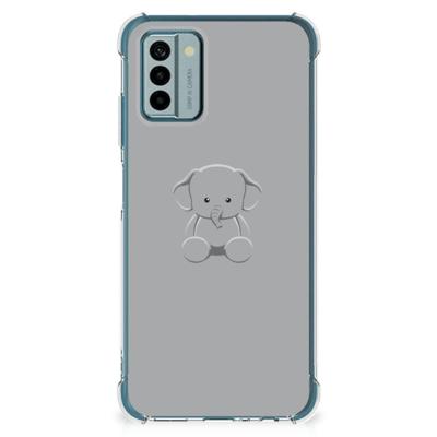 Nokia G22 Stevig | Bumper Hoesje | Grijs Baby Olifant Nokia G22 Stevig | Bumper Hoesje | Grijs Baby Olifant