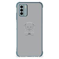 Nokia G22 Stevig | Bumper Hoesje | Grijs Baby Olifant - thumbnail