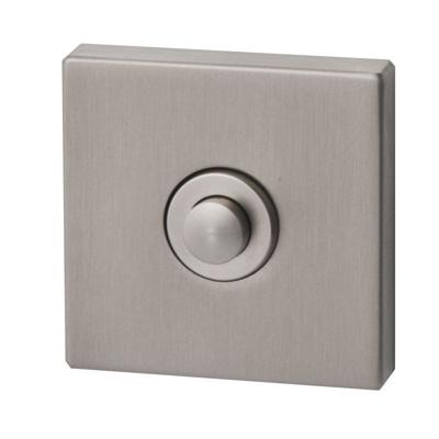 Hardbrass Beldrukker PBA vierkant - RVS Hardbrass Beldrukker PBA vierkant - RVS