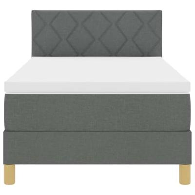 Boxspringbed met matras Donkergrijs 100 x 200 cm Stof