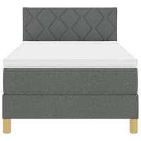 Boxspringbed met matras met matras Donkergrijs 90 x 190 cm Stof - thumbnail