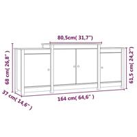 Dressoir 164x37x68 cm massief grenenhout honingbruin - thumbnail