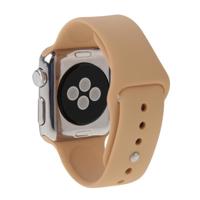 For Apple Watch Sport 38mm High-performance Rubber Sport Watchband with Pin-and-tuck Closure(Khaki) - thumbnail