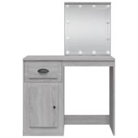 Kaptafel met LED-verlichting 90x42x132,5 cm grijs sonoma - thumbnail
