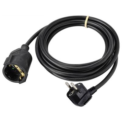 Sygonix SY-4872632 Stroom Verlengkabel 16 A Zwart 3.00 m H05VV-F 3G 1,5 mm²