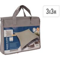 Schaduwdoek vierkant taupe 3x3m - thumbnail