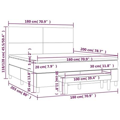 Boxspring met matras kunstleer zwart 180x200 cm