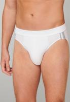 3-pack heren Rio slip 95/5 - Stripe - Hoog opgesneden heren onderbroek - Stoffen band - Biologisch katoen - S - Wit - Onderbroek heren heren heren - - thumbnail