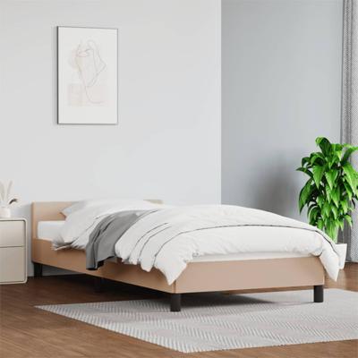 Bedframe met hoofdeinde zonder matras Cappuccino 90x200 cm