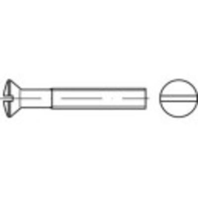 TOOLCRAFT TO-5450874 Bolverzonken schroeven M5 35 mm Sleuf DIN 964 Messing Galvanisch afwerking 200 stuk(s)