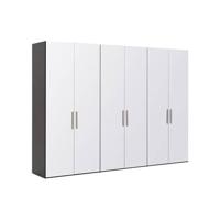 Goossens Kledingkast Easy Storage Ddk, Kledingkast 304 cm breed, 220 cm hoog, 6x glas draaideur - thumbnail