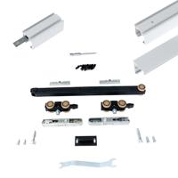Xperta set 3m rail - Wit - wand z. vloerpl. - Enkele deur - Dubbele softclose - inbouw auto fix - thumbnail