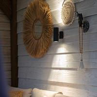 QAZQA Buitenwandlamp donkergrijs 2-lichts IP44 - Duo - thumbnail