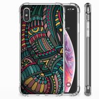 Apple iPhone Xs Max Doorzichtige Silicone Hoesje Aztec - thumbnail