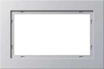 Gira afdekraam aluminium E2 1,5VD 100125