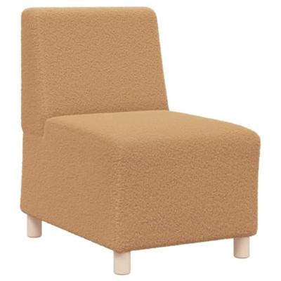 Fauteuil 55 cm gekrulde wolachtige stof beige