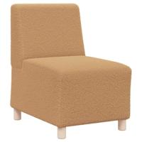 Fauteuil 55 cm gekrulde wolachtige stof beige - thumbnail