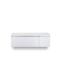 Frozen Badmeubelset 140 cm - Greeplijst in kleur - Wastafel Onderkast - met Bovenblad Wit Hoogglans - thumbnail