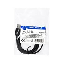 LogiLink CU0138 USB-kabel 1 m 2.0 USB A USB C Zwart - thumbnail