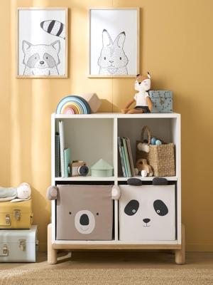 Set met 2 stoffen bakken Panda koala beige Set met 2 stoffen bakken Panda koala beige