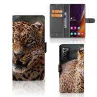 Samsung Galaxy Note20 Ultra | Telefoonhoesje | Met pasjeshouder | Luipaard - thumbnail
