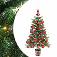 VidaXL Kerstboom met 150 led met standaard groen 65 cm pe - thumbnail