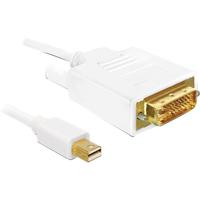 Delock 82918 DisplayPort-kabel Aansluitkabel Mini DisplayPort-stekker, DVI-D 24+1-polige stekker 2 m Wit Vergulde steekcontacten - thumbnail