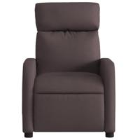 Fauteuil verstelbaar stof donkerbruin - thumbnail