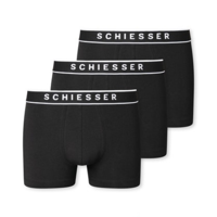 Schiesser Boxershorts 95/5 zwart 3-pack - thumbnail
