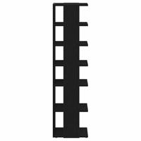 Schoenenkasten 2 st 25x27x102 cm bewerkt hout zwart eikenkleur - thumbnail